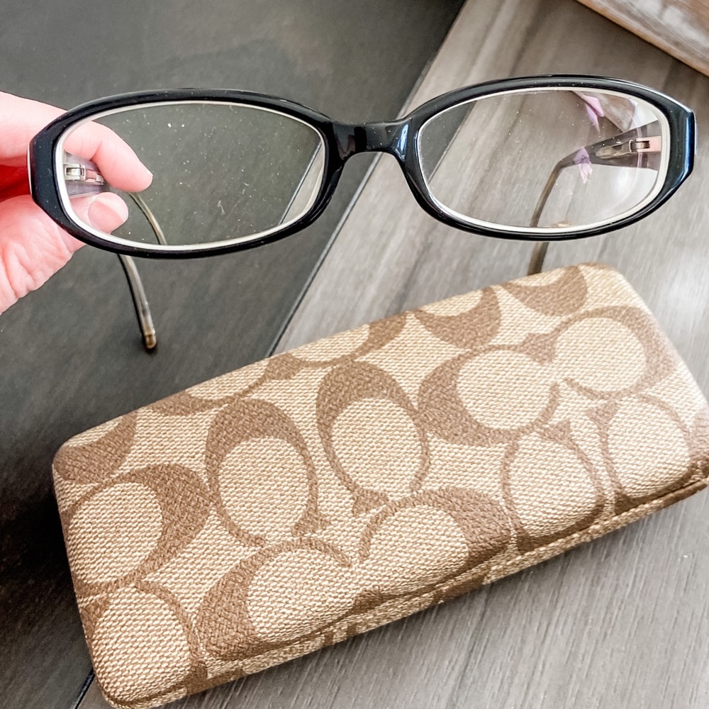 Coach glasses and monogram case